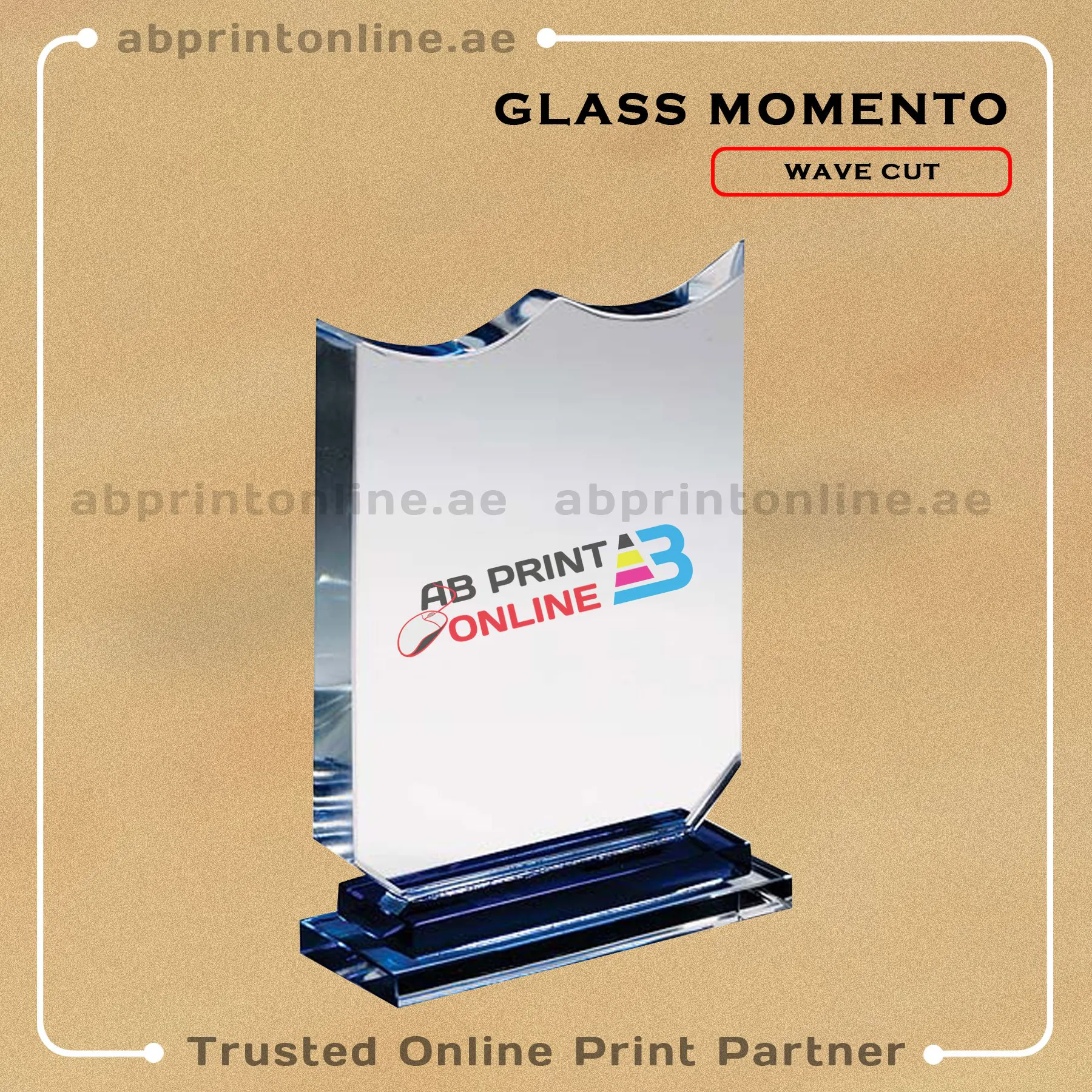 MOMENTO  GLASS WAVE CUT  PRINTING -DESIGN 2 - Image 1