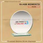 MOMENTO  GLASS ROUND CUT  PRINTING -DESIGN 3