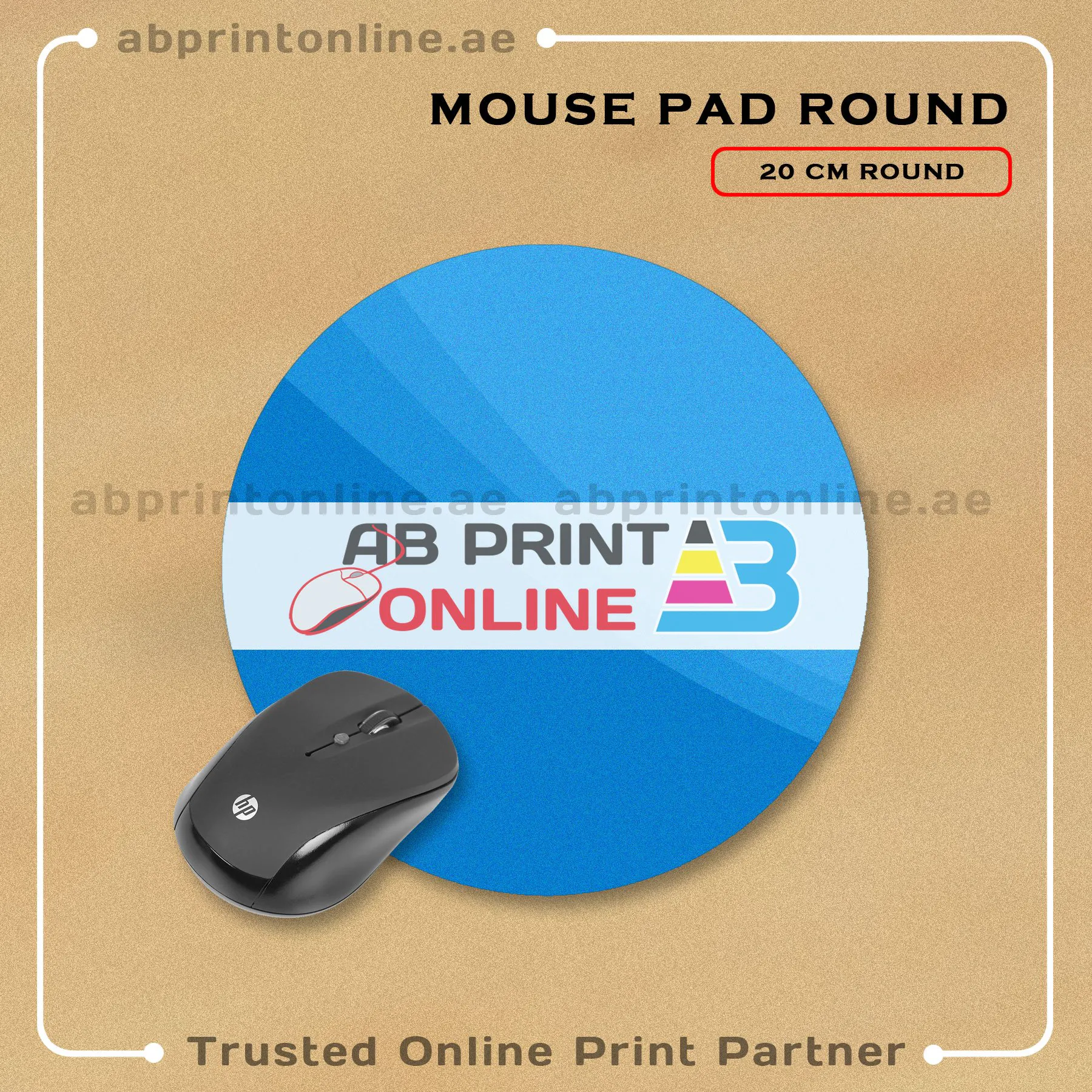 ROUND RUBBER  MOUSE PAD PRINTING - Image 1