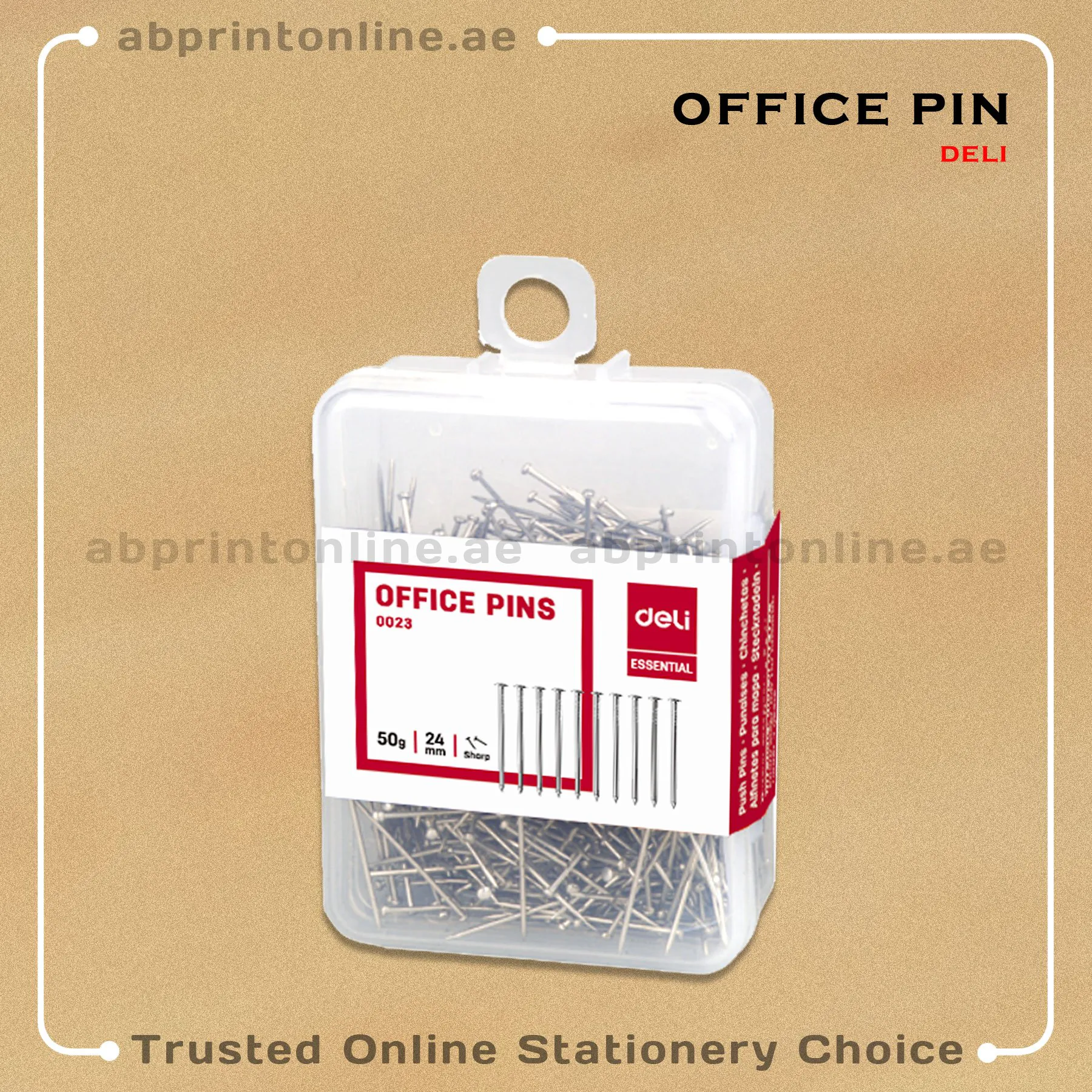 OfficePin24mm DELI E0023 OFFICE PINS 24MM - Image 1