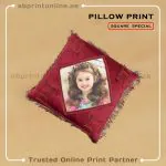 PERSONALISED  SQUARE SHAPE FRAME SQUARE PILLOW PRINTING