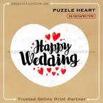 PERSONALISED HEART SHAPE PAPER PUZZLE PRINTING