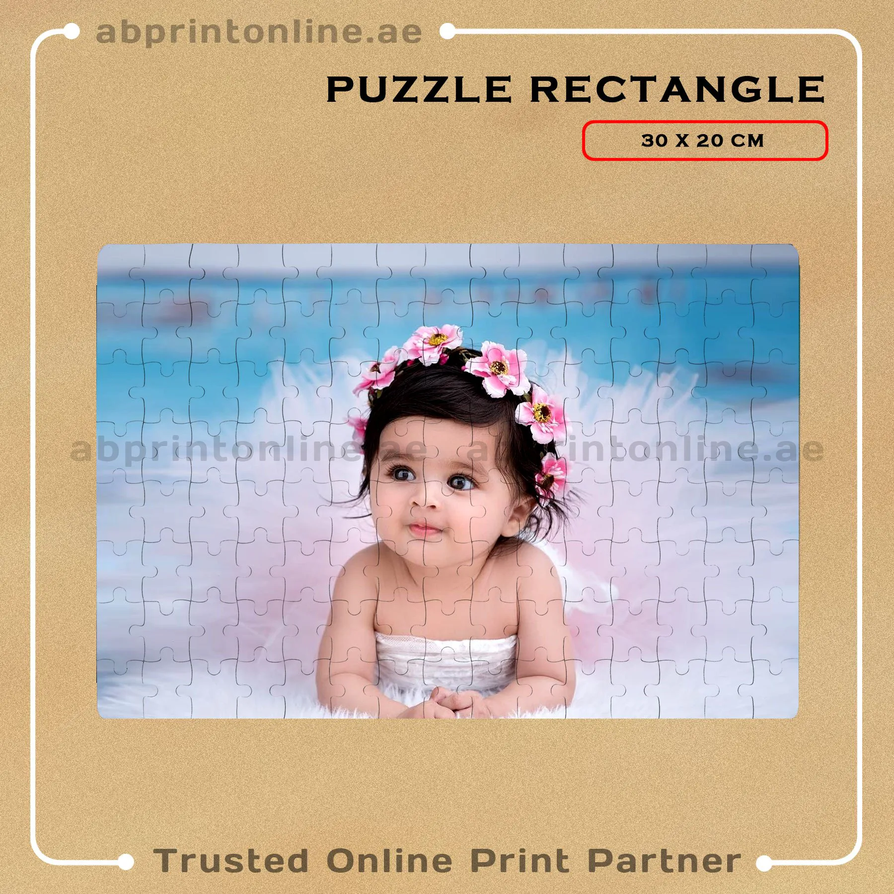 PUZZLE-RECTANGLE PERSONALISED RECTANGLE PAPER PUZZLE PRINTING - Image 1
