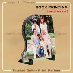 PERSONALISED SIDE CUT  ROCK FRAME  PRINTING - 20CM X 20CM
