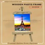 PERSONALISED WOODEN PHOTO FRAME PRINTING-PORTRAIT - 25CM X 20CM