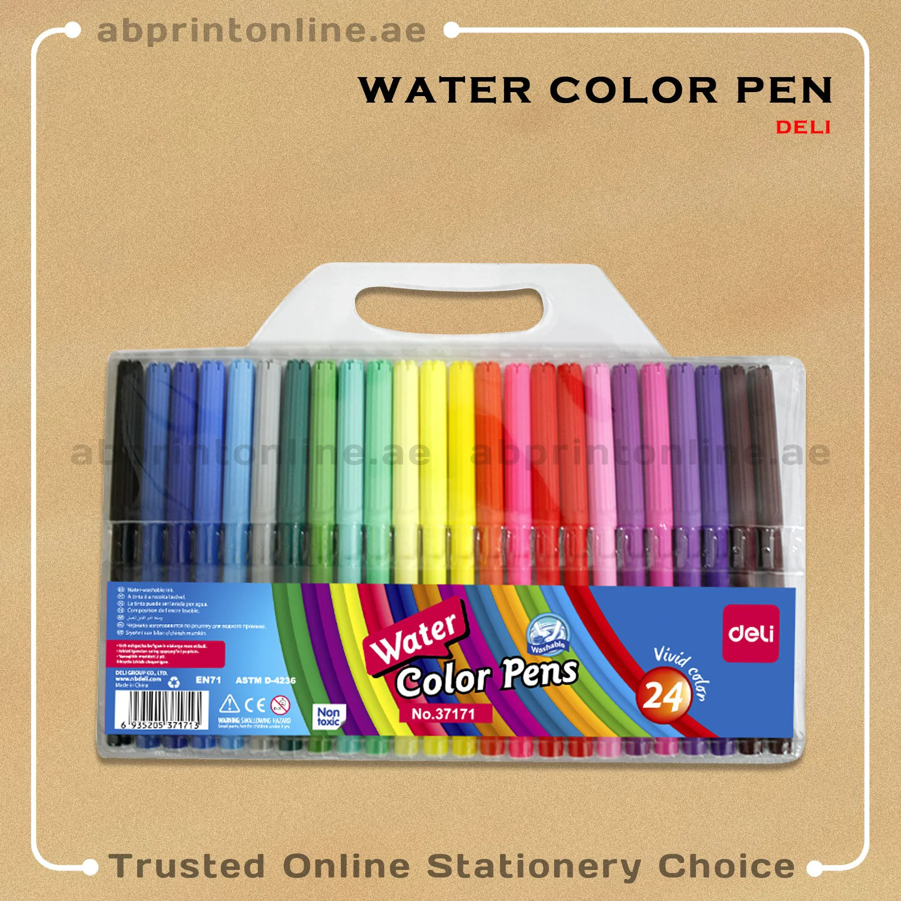 WaterColorPen24clr DELI COLORUN FELT PEN 24 COLOR - Image 1