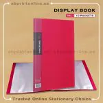 DELI RIO DISPLAY BOOK WITH 10 POCKETS - RED