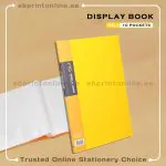 DELI RIO DISPLAY BOOK WITH 10 POCKETS - YELLOW
