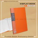 DELI RIO DISPLAY BOOK WITH 20 POCKETS - ORANGE