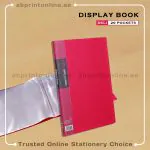 DELI RIO DISPLAY BOOK WITH 20 POCKETS - RED