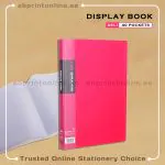 DELI RIO DISPLAY BOOK WITH 40 POCKETS - RED