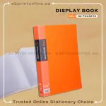 DELI RIO DISPLAY BOOK WITH 60 POCKETS - ORANGE