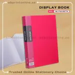 DELI RIO DISPLAY BOOK WITH 60 POCKETS - RED