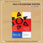 4CC  PREMIUM PAPER A4 160GSM -WHITE (REAM/250S)