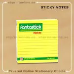 FANTA STICKY YELLOW NOTES 3"X3" RULED