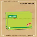 FANTA STICKY  NOTES 3"X5" FLURO GREEN