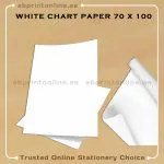 CHART PAPER 70 X 100CM -WHITE COLOR
