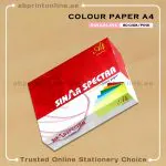 SINAR SPECTRA COLORED COPY PAPER, A4, 80GSM, PINK, PKT/500 SH