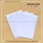 WHITE A6 ENVELOPES PKT/50PCS (102X152MM)
