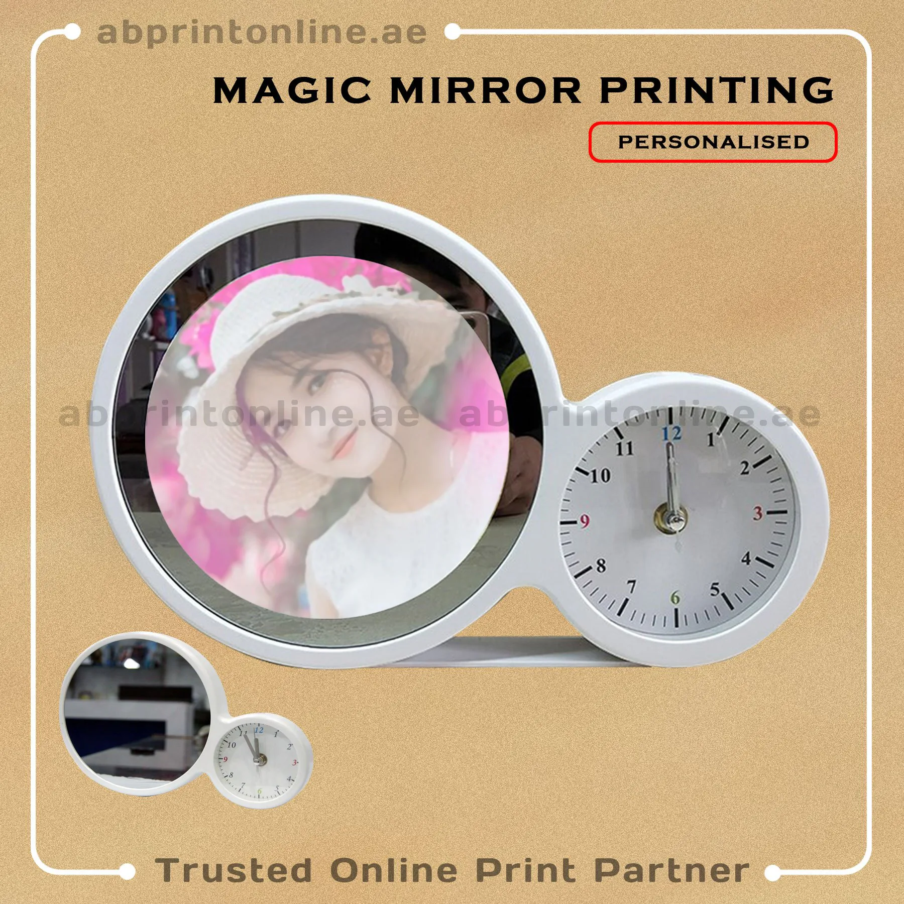 MAGIC-MM MAGIC MIRROR PRINTING WITH CLOCK - Image 1