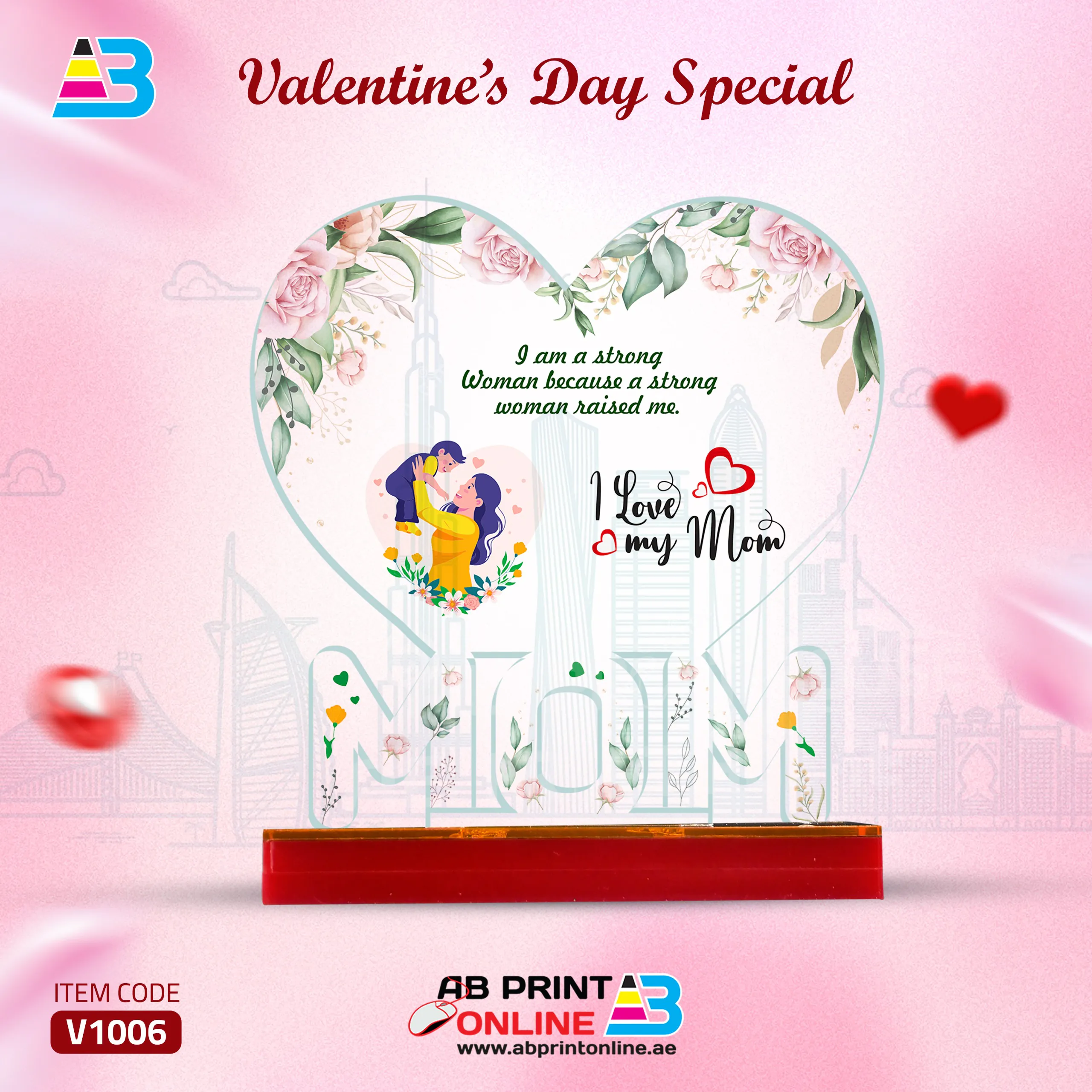 Photo Frame Acrylic-LOVE MOM - Image 1