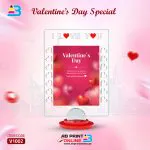 Round Based Acrylic Photo Frame - I LOVE YOU