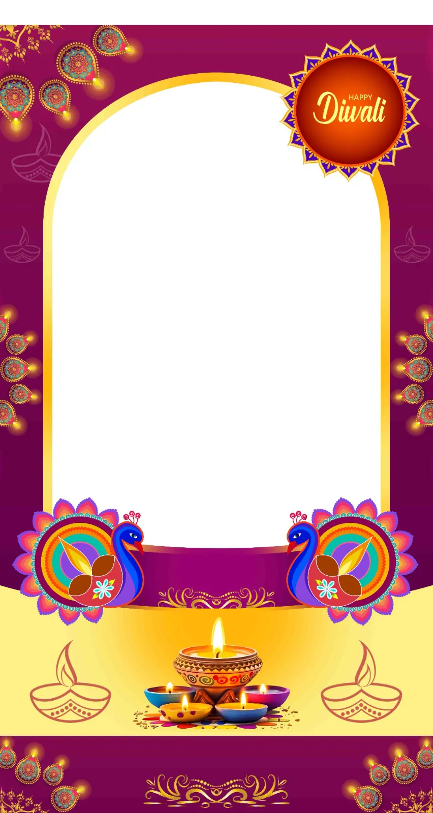 Diwali Customized Photobooth - 110X200cm -DW806 - Image 1