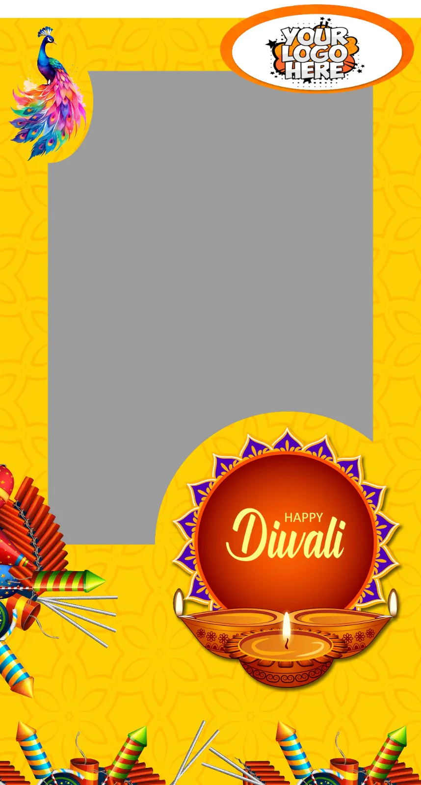 Diwali Customized Photobooth - 110X200cm -DW805 - Image 1