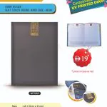 DIARY-A5-WHITE HARD CASE SOFT TOUCH REXINE DAILY PAGE -BLACK