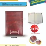 DIARY-A5 CREAM DAILY PU D-LEATHER FINISH-EDGE STICHING