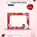 Valentine Couple Photo Booth stand-behind board, 90 x 120 cm, vinyl print mounted on 10 mm foam board