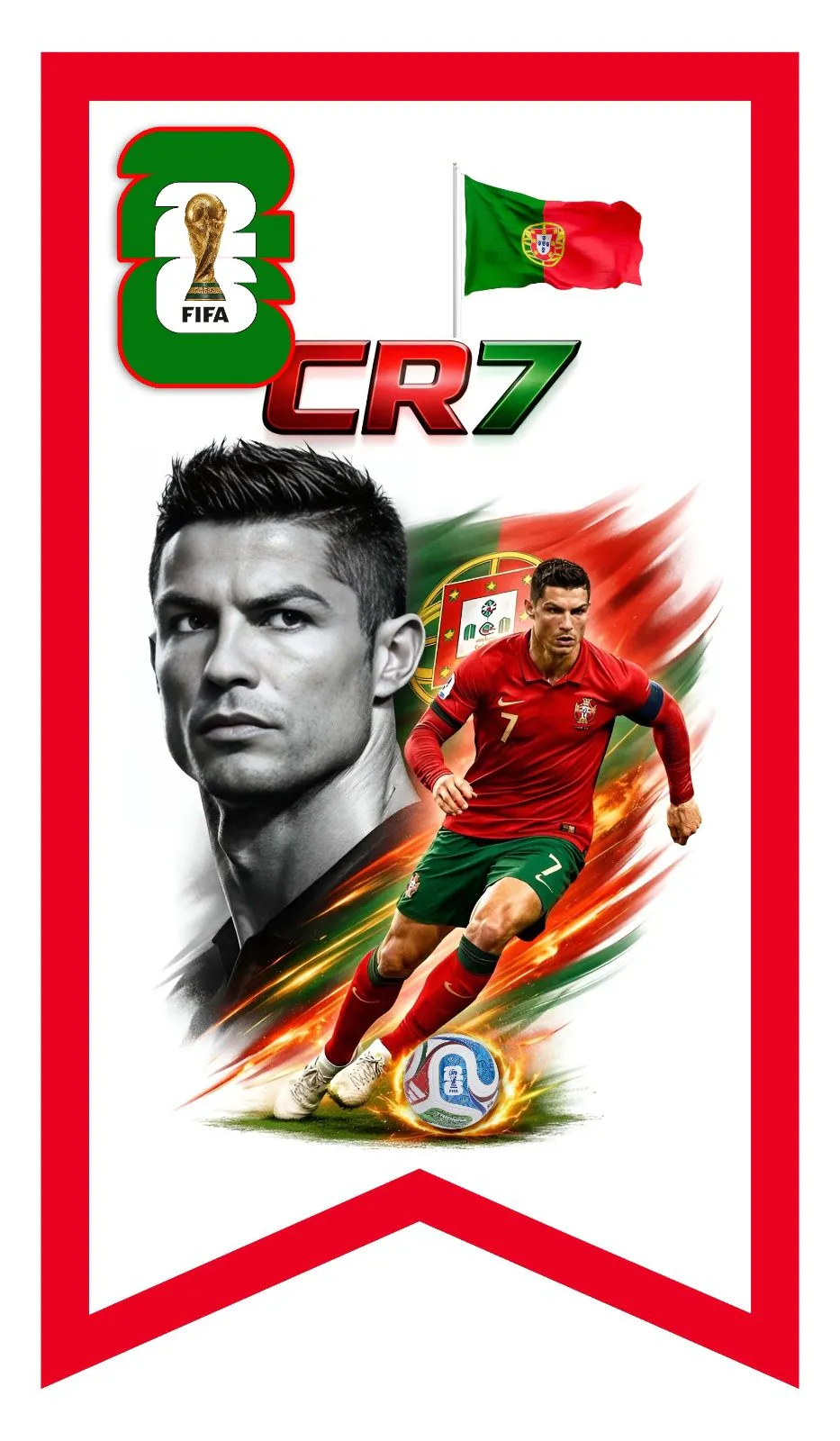 WhatsApp Image 2026-06-13 at 16.32.15 (2) Ronaldo Dangling Banner - 65cmx105cm - Image 1