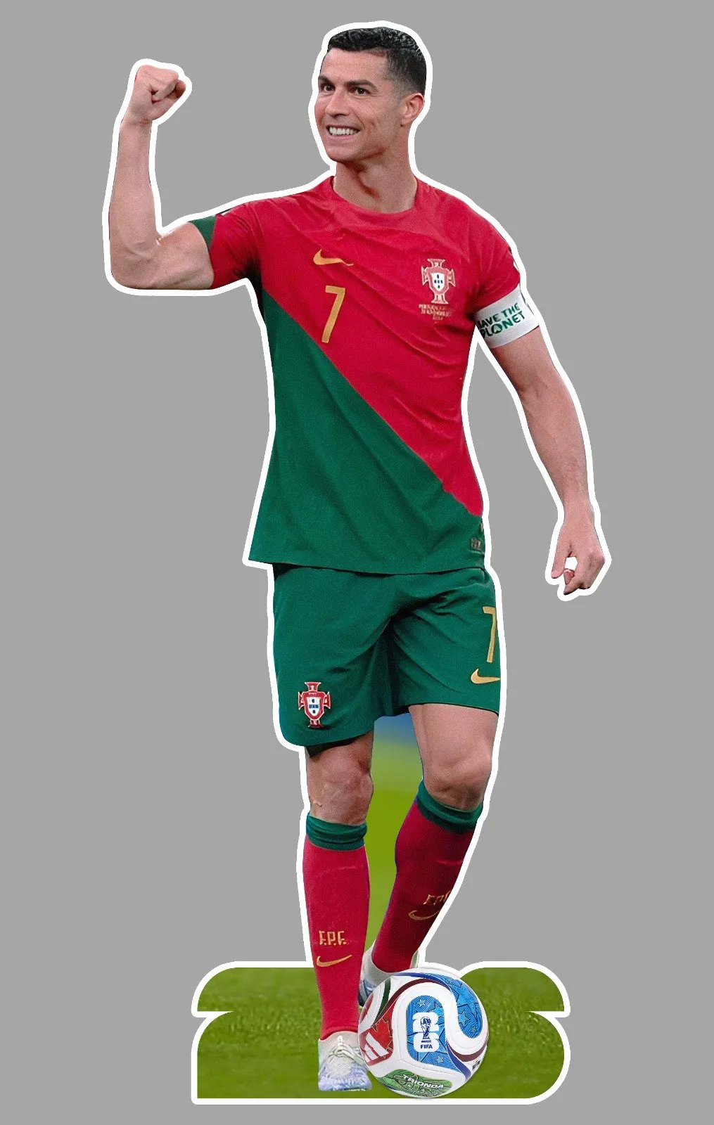 Cristiano Ronaldo Football Cutout Standee 120cm - Image 1